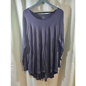 Maurices 24/7 Womens Long Sleeve Casual Blouse Size 2 Purple
